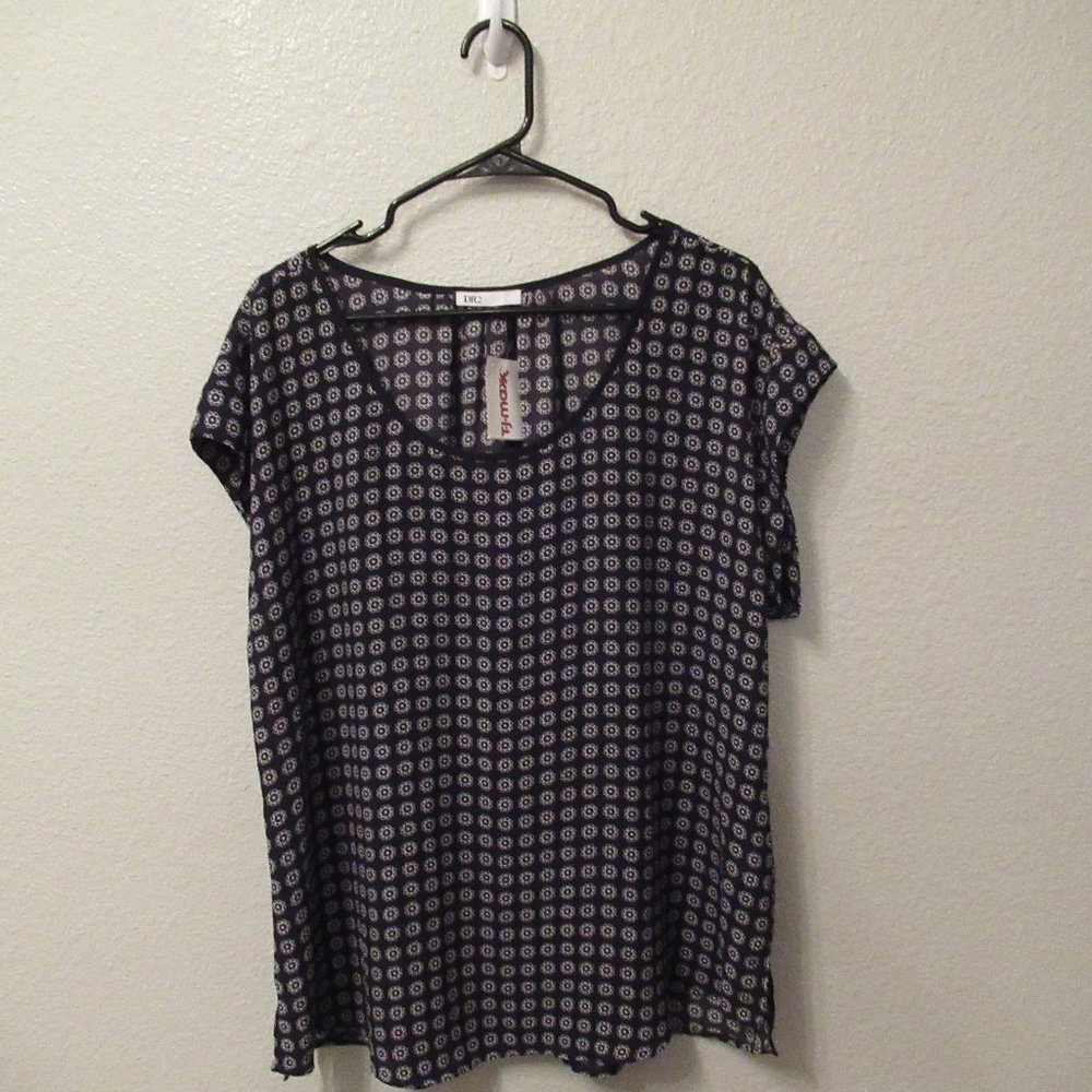DR2 Fits 16/18 XL Black & White Tunic Top Shirt